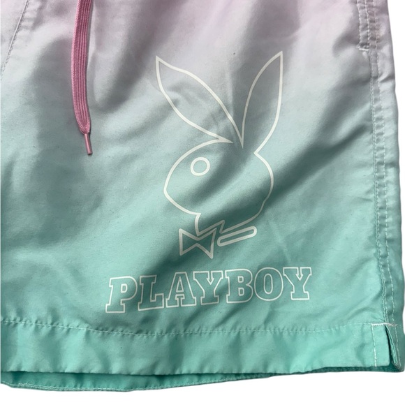 Men’s PLAYBOY Pastel Ombre swim trunks. Size Large - Picture 3 of 10